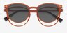 Terminus Clip-On Matte Orange PlasticEyeglass Frames from EyeBuyDirect, Closed View