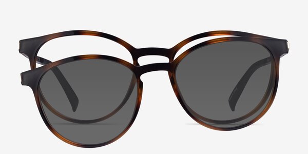 Terminus Clip-On Tortoise Plastic Eyeglass Frames