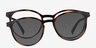 Terminus Clip-On Tortoise PlasticEyeglass Frames from EyeBuyDirect, Front View