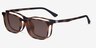 Parody Clip-On Tortoise PlasticEyeglass Frames from EyeBuyDirect, Angle View
