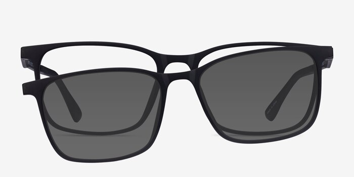 Parody Clip-On Black Plastic Eyeglass Frames from EyeBuyDirect
