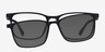 Parody Clip-On Noir PlastiqueMontures de lunettes de vue d'EyeBuyDirect, Vue de Face