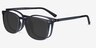 Stroll Clip-On Gray PlasticEyeglass Frames from EyeBuyDirect, Angle View