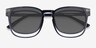 Stroll Clip-On Gray PlasticEyeglass Frames from EyeBuyDirect, Closed View
