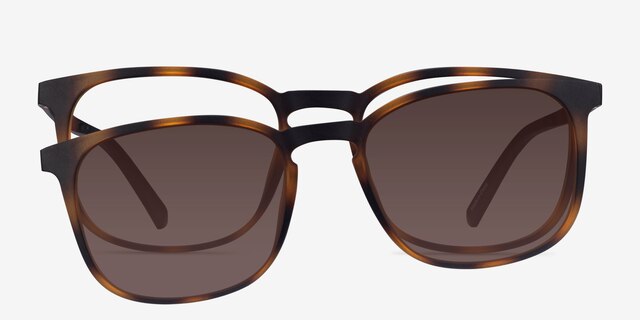 Stroll Clip-On Tortoise PlasticEyeglass Frames from EyeBuyDirect, Front View