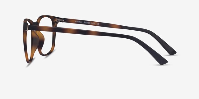 Stroll Clip-On Tortoise PlasticEyeglass Frames from EyeBuyDirect, Side View