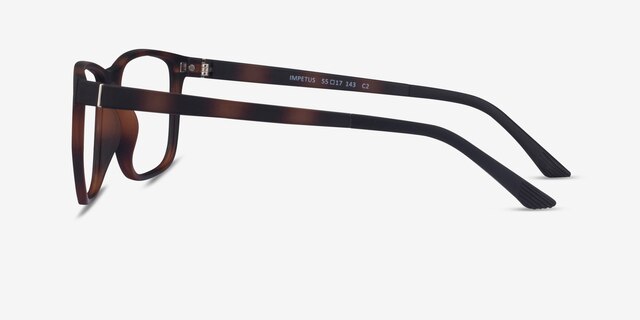 Impetus Clip-On Tortoise PlasticEyeglass Frames from EyeBuyDirect, Side View