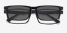 Historic Clip-On Black PlasticEyeglass Frames from EyeBuyDirect, Closed View