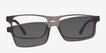 Historic Clip-On Gray PlasticEyeglass Frames from EyeBuyDirect, Front View