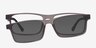 Historic Clip-On Gris PlastiqueMontures de lunettes de vue d'EyeBuyDirect, Vue de Face