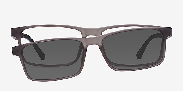 Historic Clip-On Gray Plastic Eyeglass Frames