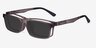 Historic Clip-On Gris PlastiqueMontures de lunettes de vue d'EyeBuyDirect, Vue d'Angle