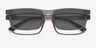 Historic Clip-On Gris PlastiqueMontures de lunettes de vue d'EyeBuyDirect, Vue Rapprochée