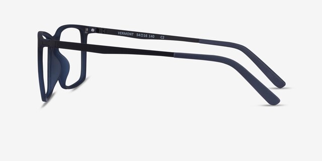 Vermont Clip-On Bleu marine MétalMontures de lunettes de vue d'EyeBuyDirect, Vue de Côté