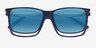 Vermont Clip-On Bleu marine MétalMontures de lunettes de vue d'EyeBuyDirect, Vue Rapprochée