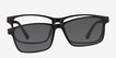 Ascutney Clip-On Black PlasticEyeglass Frames from EyeBuyDirect, Front View