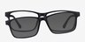 Ascutney Clip-On Black PlasticEyeglass Frames from EyeBuyDirect, Front View