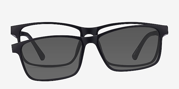 Ascutney Clip-On Black Plastic Eyeglass Frames
