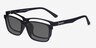 Ascutney Clip-On Black PlasticEyeglass Frames from EyeBuyDirect, Angle View