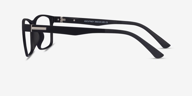 Ascutney Clip-On Black PlasticEyeglass Frames from EyeBuyDirect, Side View
