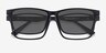 Ascutney Clip-On Black PlasticEyeglass Frames from EyeBuyDirect, Closed View
