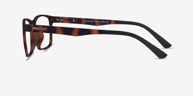Ascutney Clip-On Tortoise PlasticEyeglass Frames from EyeBuyDirect, Side View
