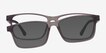 Ascutney Clip-On Gray PlasticEyeglass Frames from EyeBuyDirect, Front View