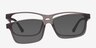Ascutney Clip-On Gray PlasticEyeglass Frames from EyeBuyDirect, Front View