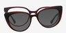 Avenida Clip-On Burgundy PlasticEyeglass Frames from EyeBuyDirect, Front View