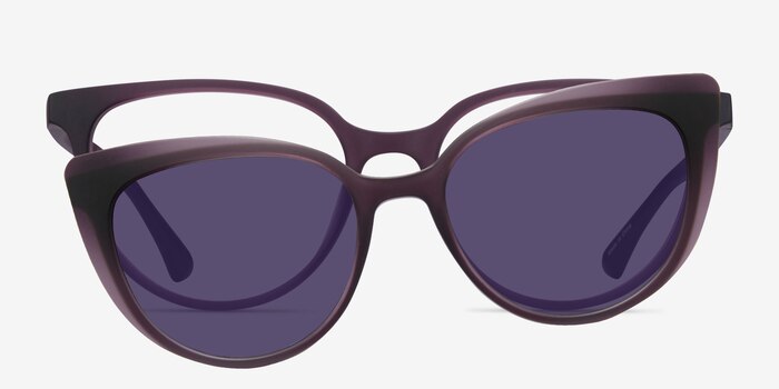 Avenida Clip-On Purple Plastic Eyeglass Frames from EyeBuyDirect