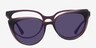 Avenida Clip-On Purple PlasticEyeglass Frames from EyeBuyDirect, Front View
