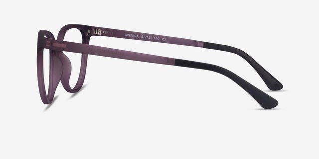Avenida Clip-On Purple PlasticEyeglass Frames from EyeBuyDirect, Side View