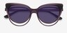 Avenida Clip-On Purple PlasticEyeglass Frames from EyeBuyDirect, Closed View