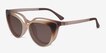 Avenida Clip-On Clear Brown PlasticEyeglass Frames from EyeBuyDirect, Angle View