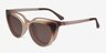 Avenida Clip-On Clear Brown PlasticEyeglass Frames from EyeBuyDirect, Angle View