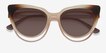 Avenida Clip-On Clear Brown PlasticEyeglass Frames from EyeBuyDirect, Closed View