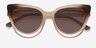 Avenida Clip-On Clear Brown PlasticEyeglass Frames from EyeBuyDirect, Closed View
