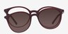 Alternative Clip-On Matte Burgundy MétalMontures de lunettes de vue d'EyeBuyDirect, Vue de Face