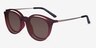 Alternative Clip-On Matte Burgundy MétalMontures de lunettes de vue d'EyeBuyDirect, Vue d'Angle