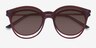 Alternative Clip-On Matte Burgundy MétalMontures de lunettes de vue d'EyeBuyDirect, Vue Rapprochée