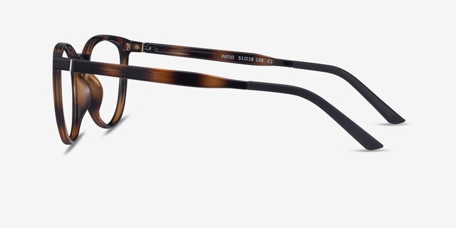 Patio Clip-On Tortoise PlasticEyeglass Frames from EyeBuyDirect, Side View
