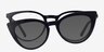 Patio Clip-On Black PlasticEyeglass Frames from EyeBuyDirect, Front View