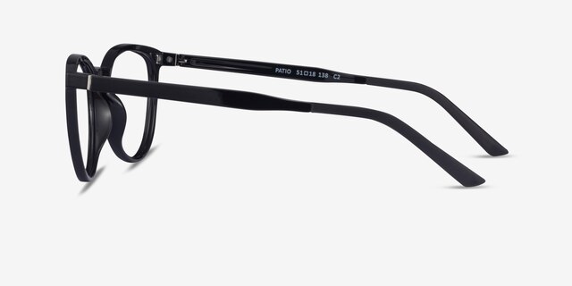 Patio Clip-On Black PlasticEyeglass Frames from EyeBuyDirect, Side View