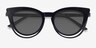 Patio Clip-On Black PlasticEyeglass Frames from EyeBuyDirect, Closed View