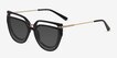 Vive Clip-On Black Plastic, MetalEyeglass Frames from EyeBuyDirect, Angle View
