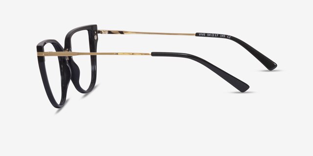 Vive Clip-On Black Plastic-metalEyeglass Frames from EyeBuyDirect, Side View