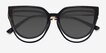 Vive Clip-On Black Plastic, MetalEyeglass Frames from EyeBuyDirect, Closed View