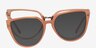 Vive Clip-On Coral MetalEyeglass Frames from EyeBuyDirect, Front View