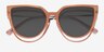 Vive Clip-On Coral MetalEyeglass Frames from EyeBuyDirect, Closed View