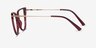 Vive Clip-On Red MetalEyeglass Frames from EyeBuyDirect, Side View